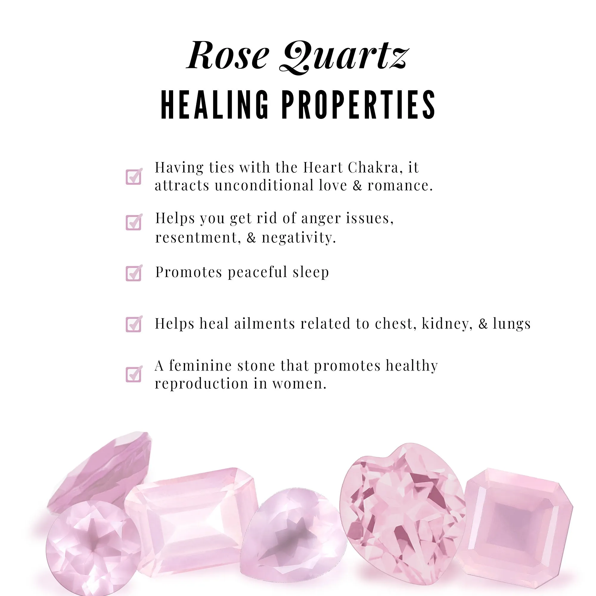 0.50 CT Real Rose Quartz Statement Ring with Diamond Stones