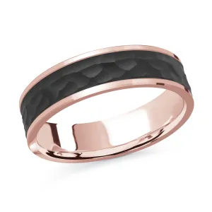 14K Rose Gold Ring from the Noir Collection by Malo - MRDA-080-6P