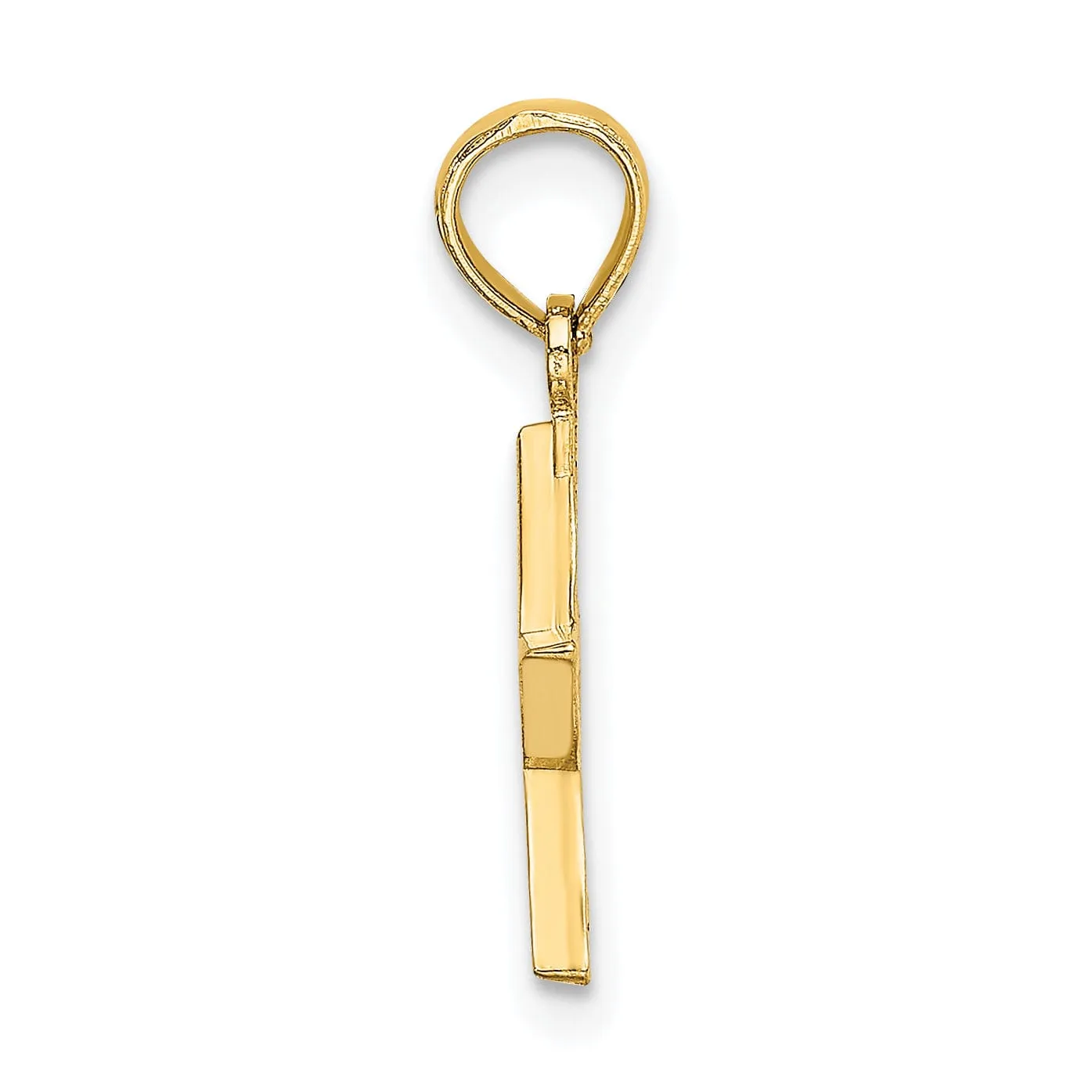 14K Yellow Gold Polished Finish Cut Out Design Star Pendant
