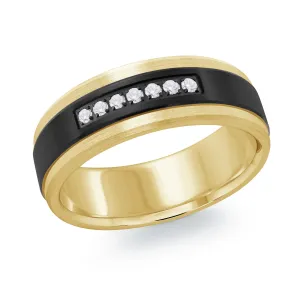 14K Yellow Gold Ring from the Titanium Collection by Malo - MRDTI-022-7YD