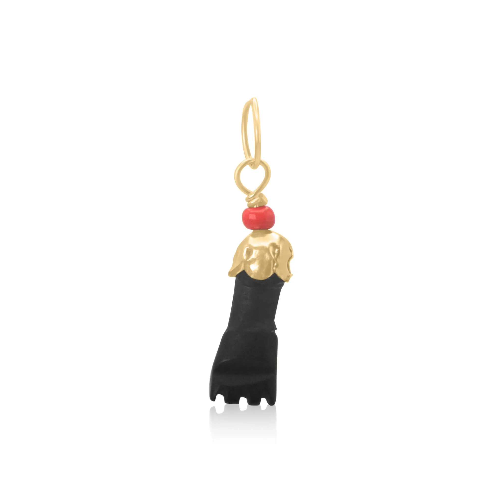 14kt Yellow Gold Azabache Pendants