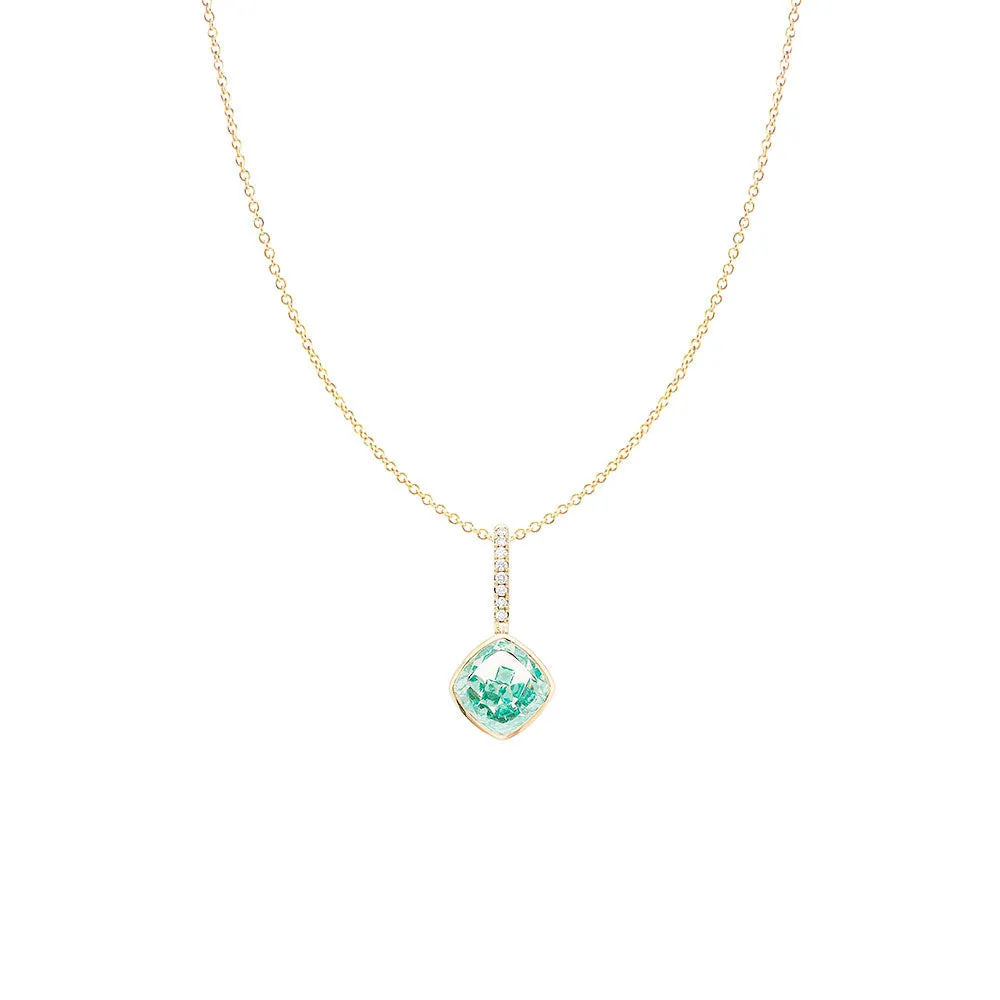 18 Karat Yellow Gold Naipe Emerald Charm Pendant
