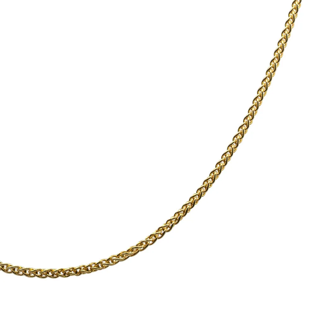 18ct Yellow Gold 1mm Wheat Chain