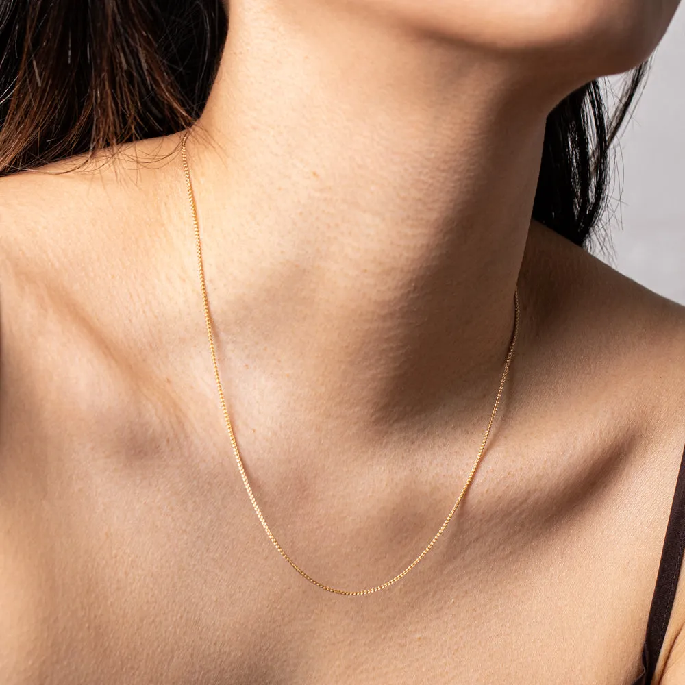 18ct Yellow Gold 1mm Wheat Chain