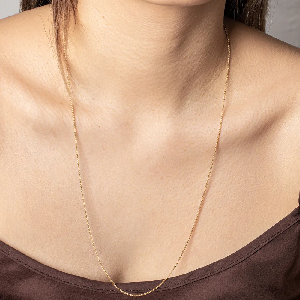 18ct Yellow Gold 1mm Wheat Chain