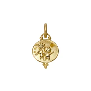18K Gemini Zodiac Pendant