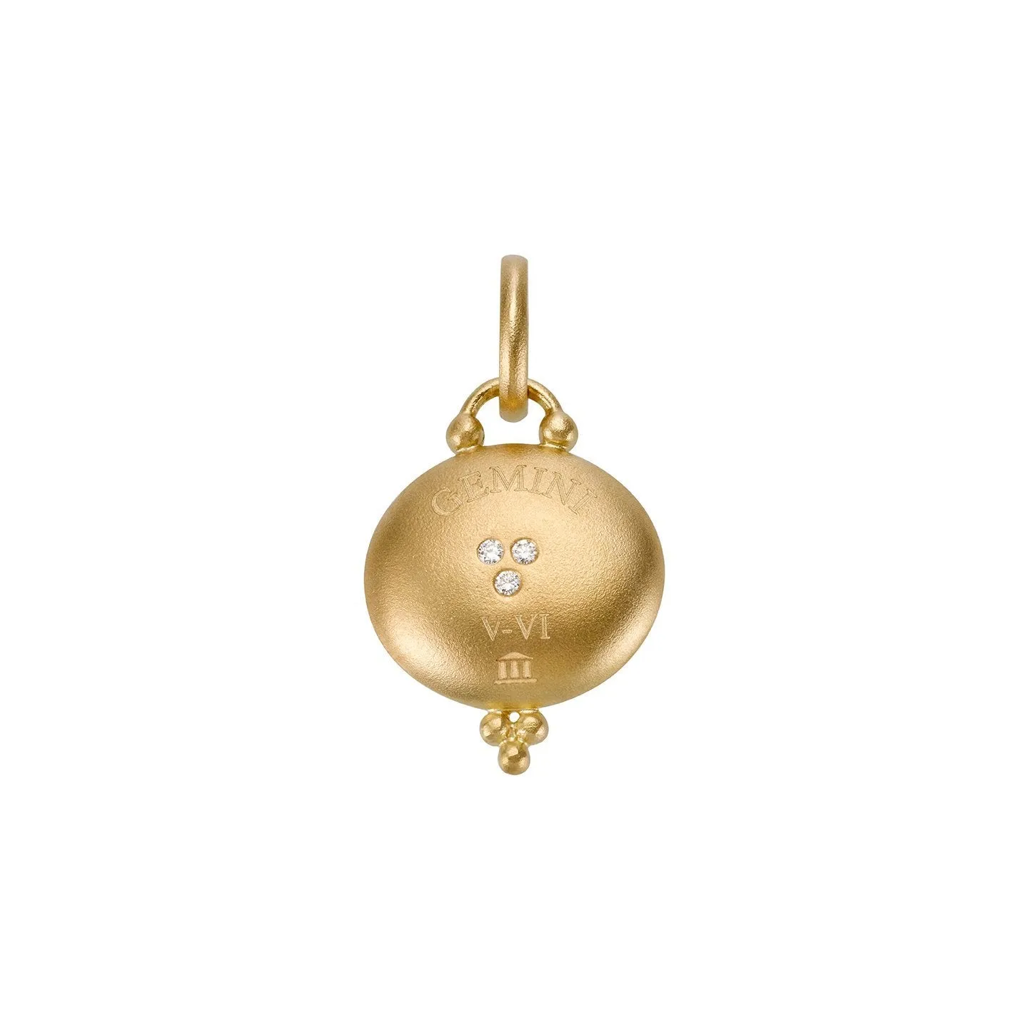 18K Gemini Zodiac Pendant