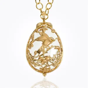 18K Volo Rock Crystal Pendant with diamond