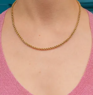 18" Antique 9ct Gold Double Belcher Chain
