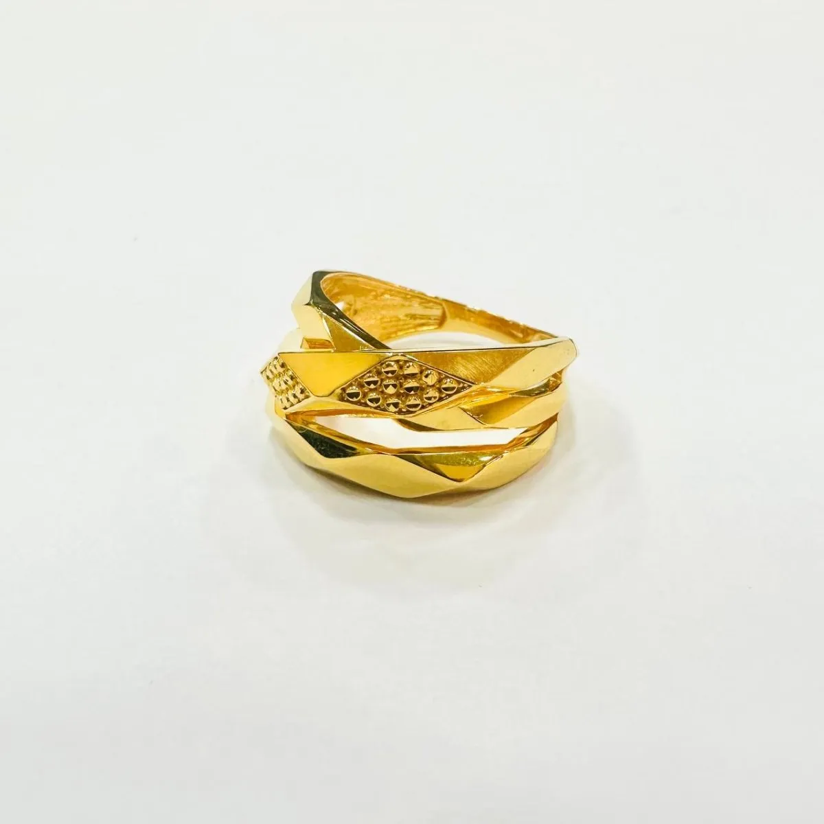 22k / 916 Gold 3 row cutting Rings by Best Gold Shop