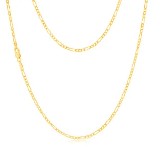 9ct Yellow Solid Gold 1:3 Figaro 40cm Chain 60Gauge