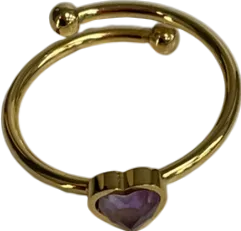 Abbott Lyon Metallic Mini Heart Birthstone Ring One Size