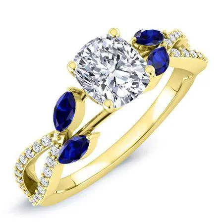Alba - Cushion Moissanite Engagement Ring