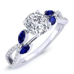 Alba - Cushion Moissanite Engagement Ring
