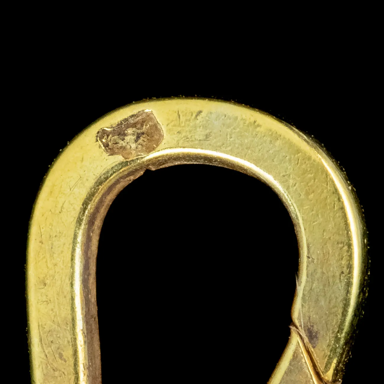 Antique Victorian French Guard Chain With Clip Silver 18ct Gold Gilt