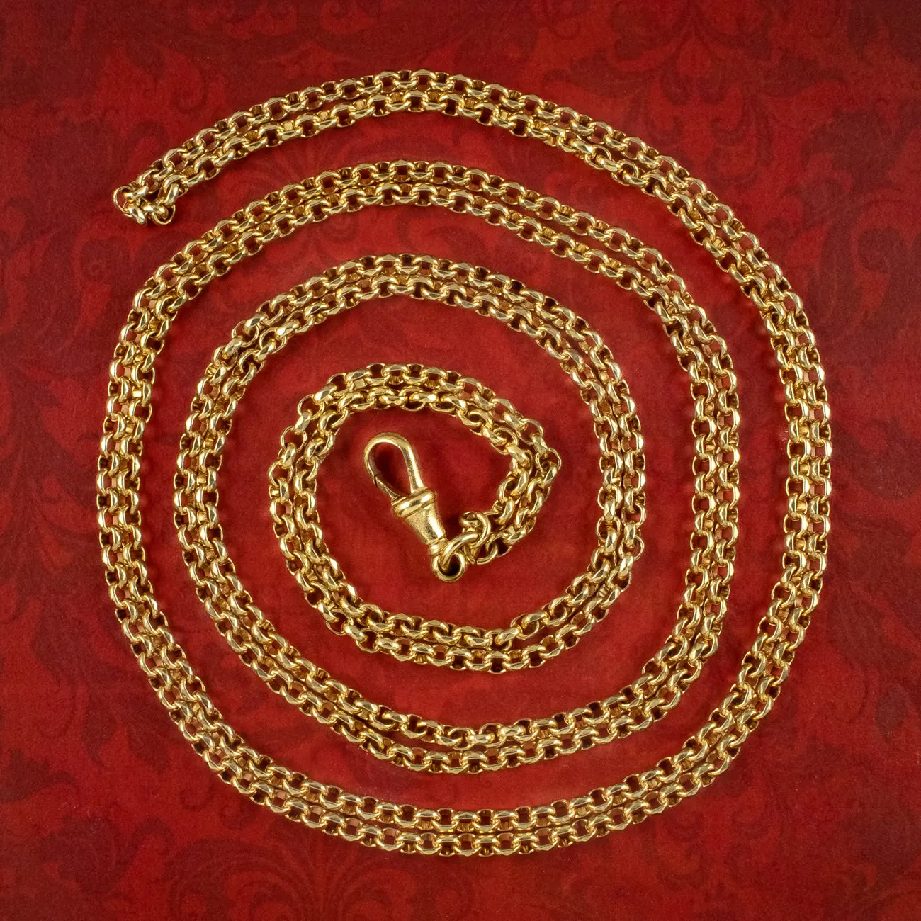 Antique Victorian Gold Gilt Guard Chain