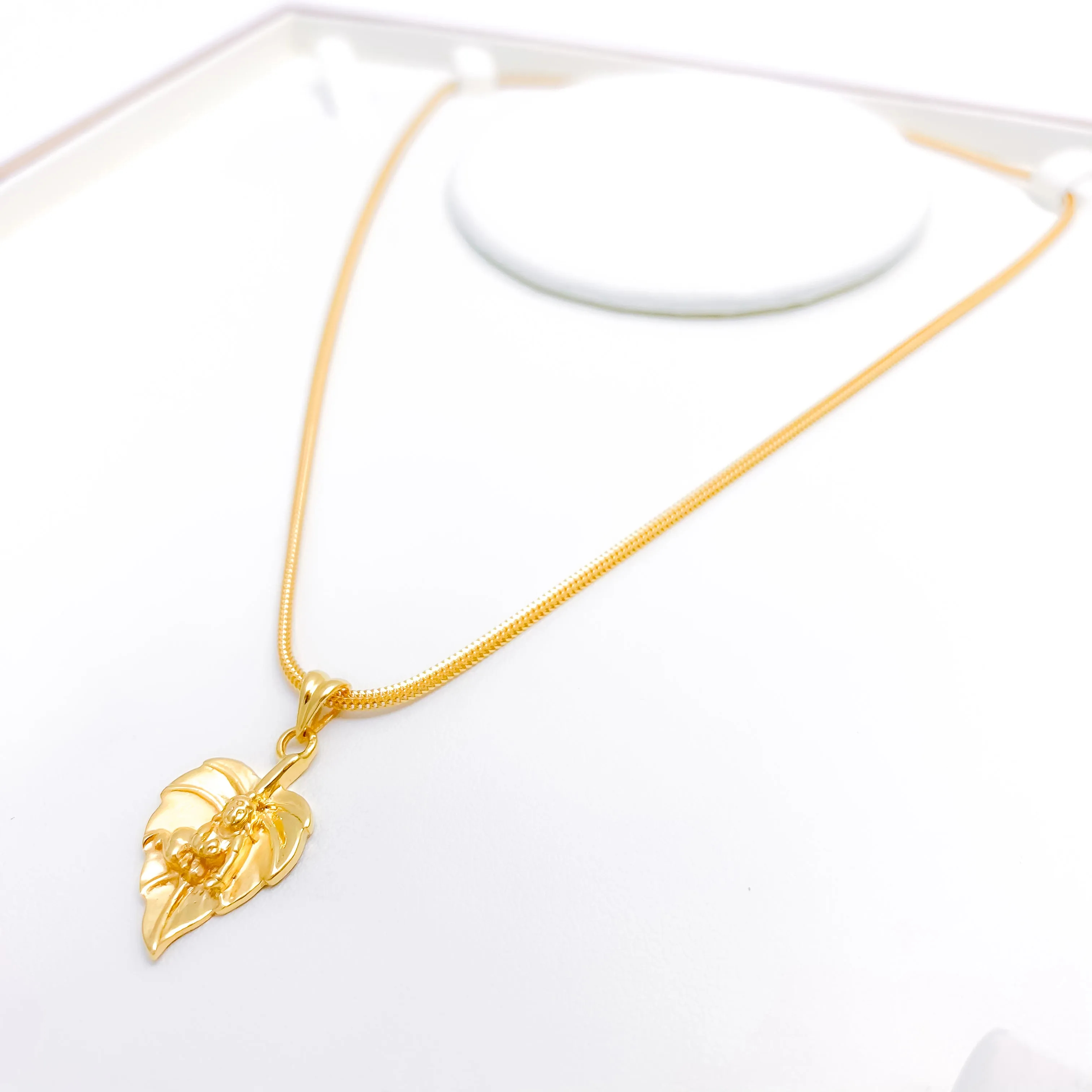 Baby Krishna on Leaf Pendant