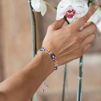 Bali Friendship Lei Bracelet - Yellow Green