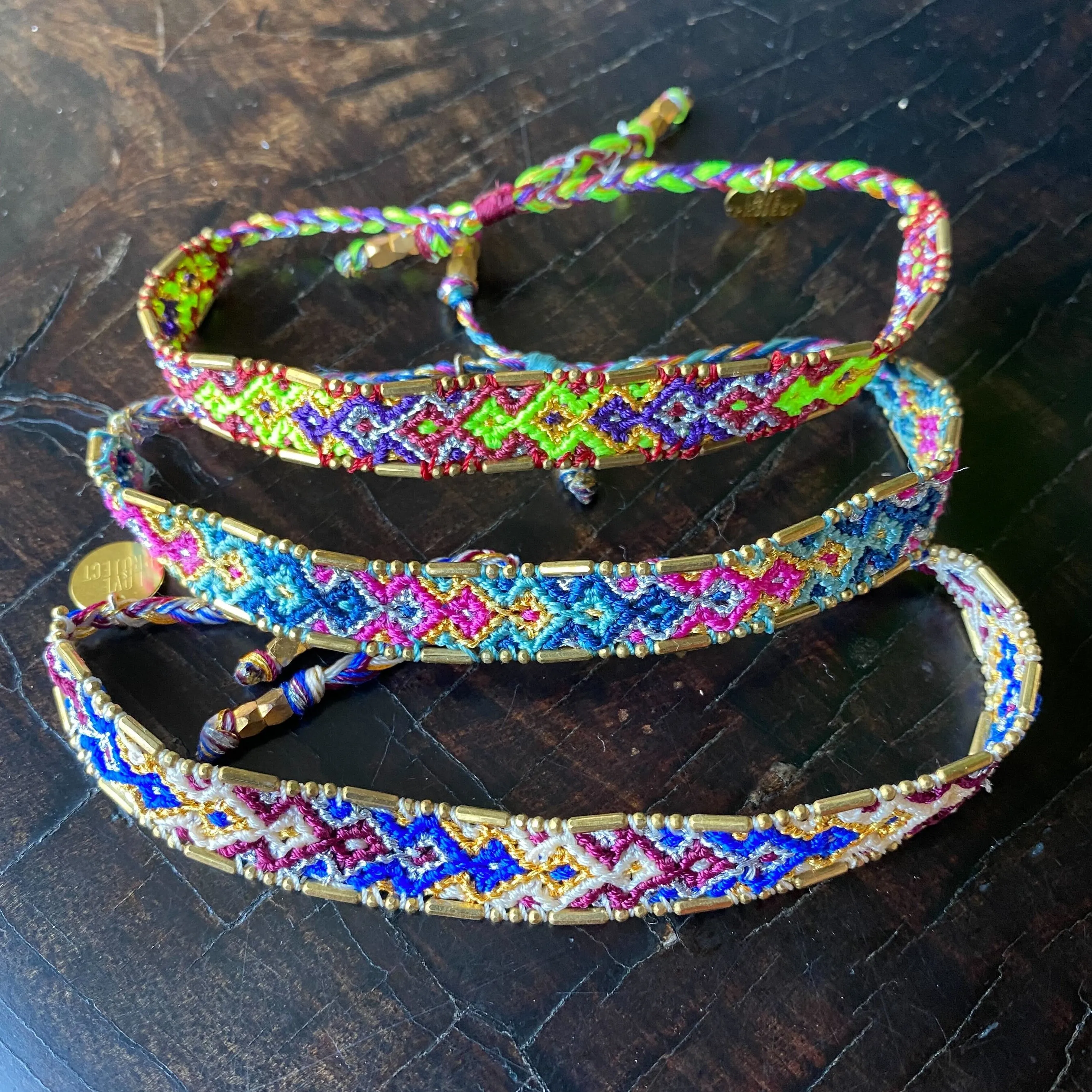 Bali Metallic Friendship Bracelet - Aqua Reef