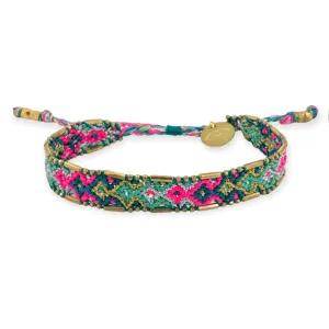 Bali Metallic Friendship Bracelet - Aqua Starfish