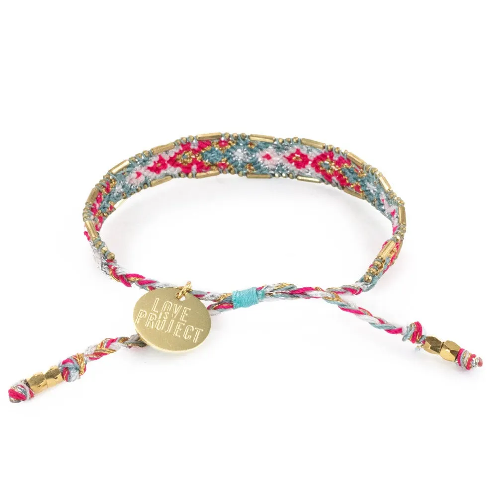 Bali Metallic Friendship Bracelet - Ice Crystal