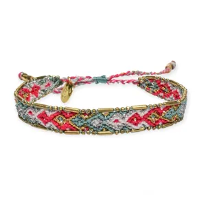 Bali Metallic Friendship Bracelet - Ice Crystal