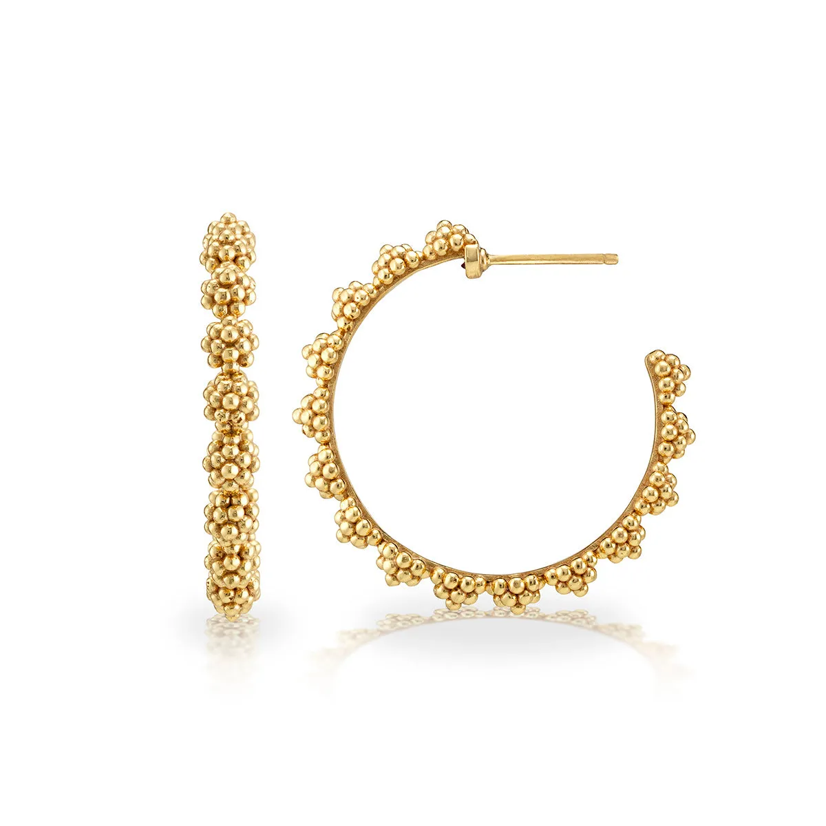 Berry Icon Medium Hoop Earrings - Gold