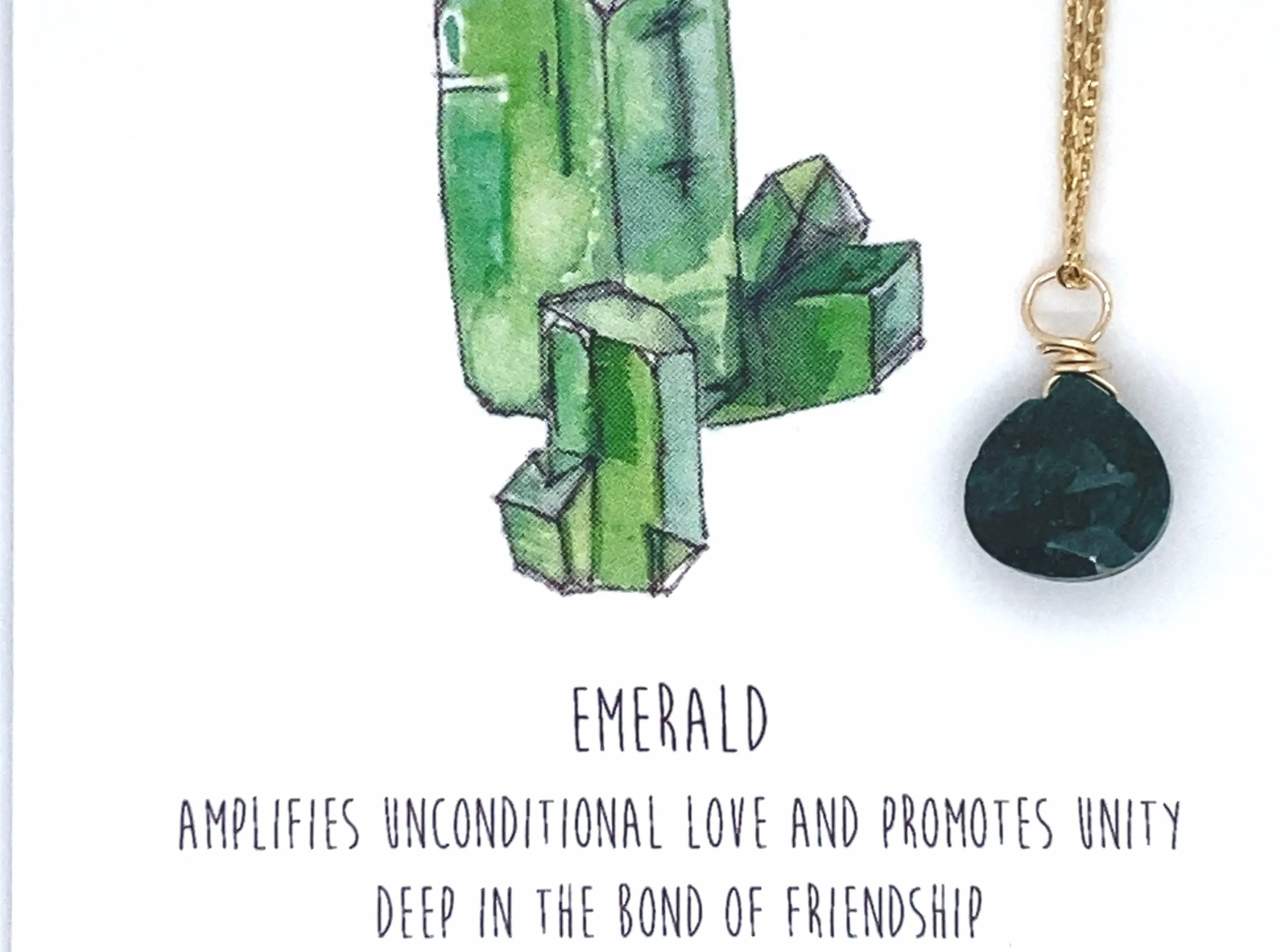 Bohemian Birthstone - May - Emerald Necklace