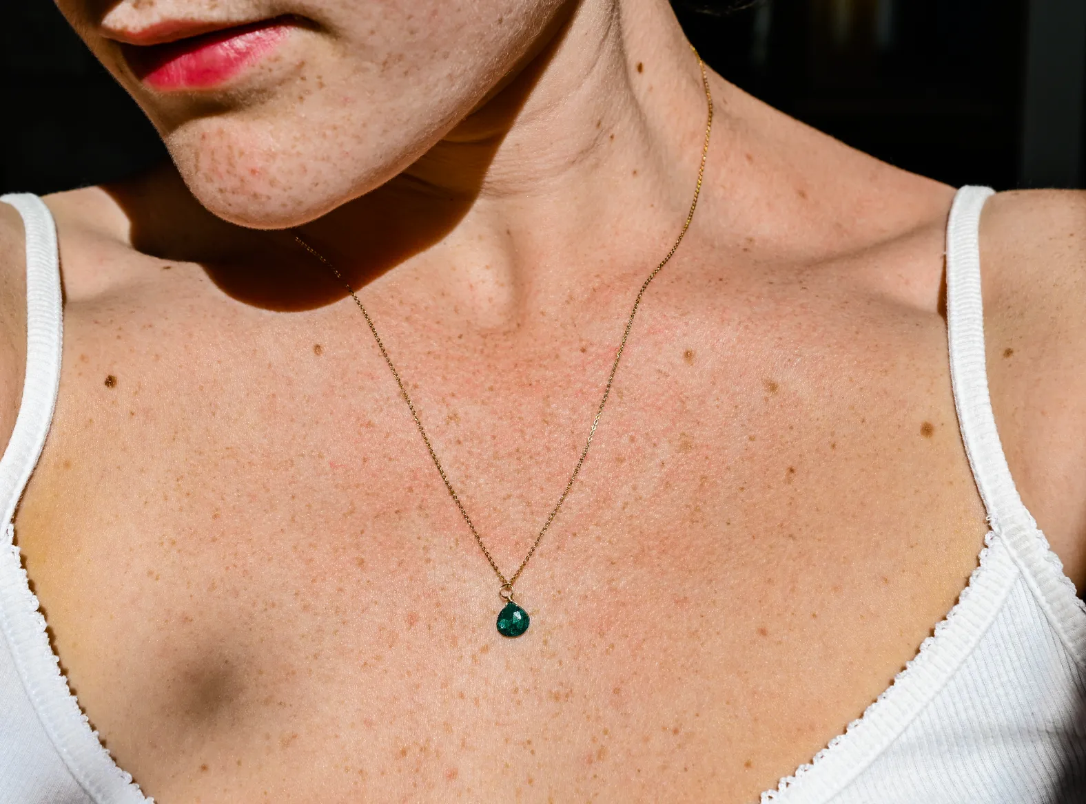 Bohemian Birthstone - May - Emerald Necklace