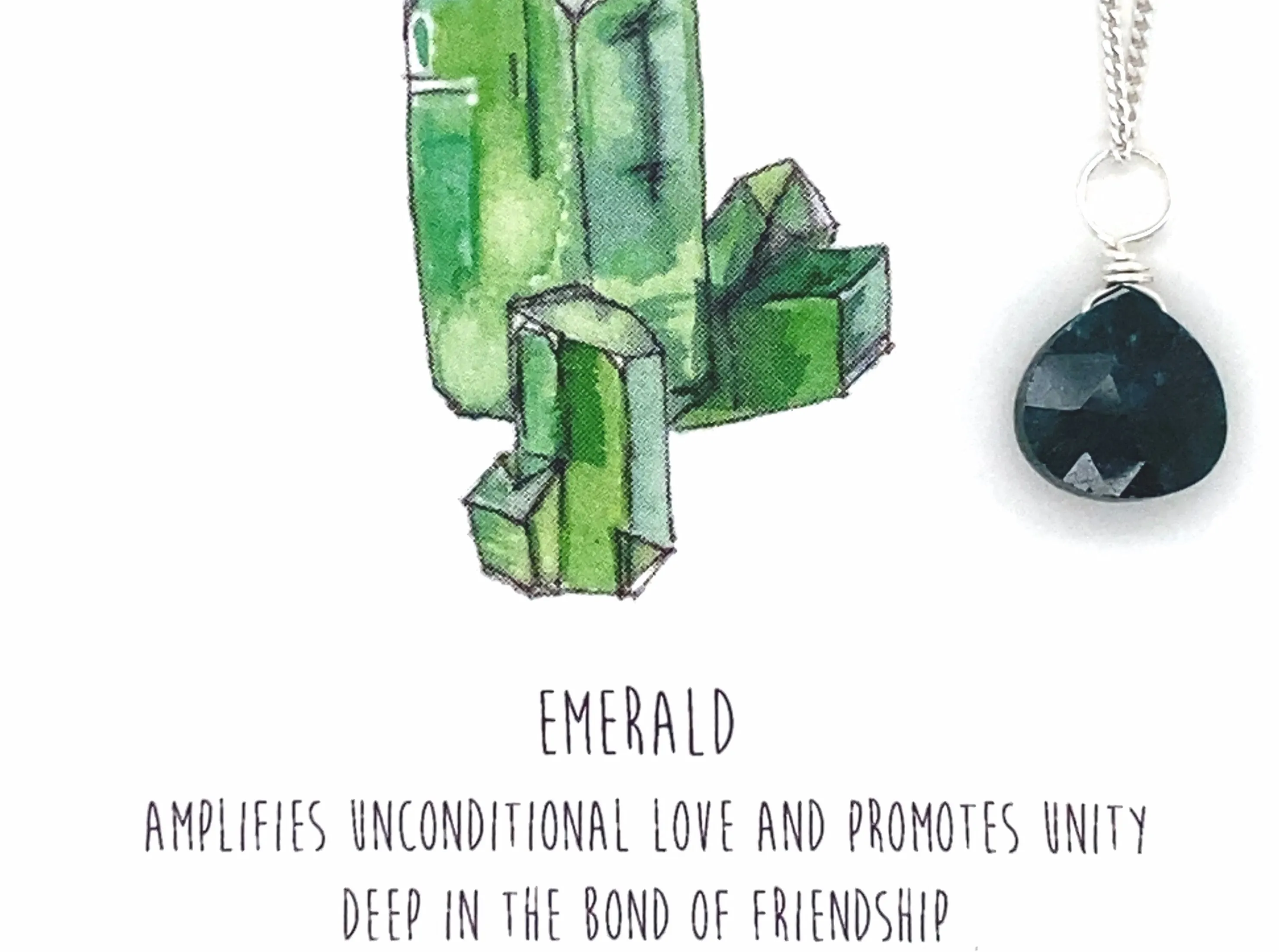 Bohemian Birthstone - May - Emerald Necklace