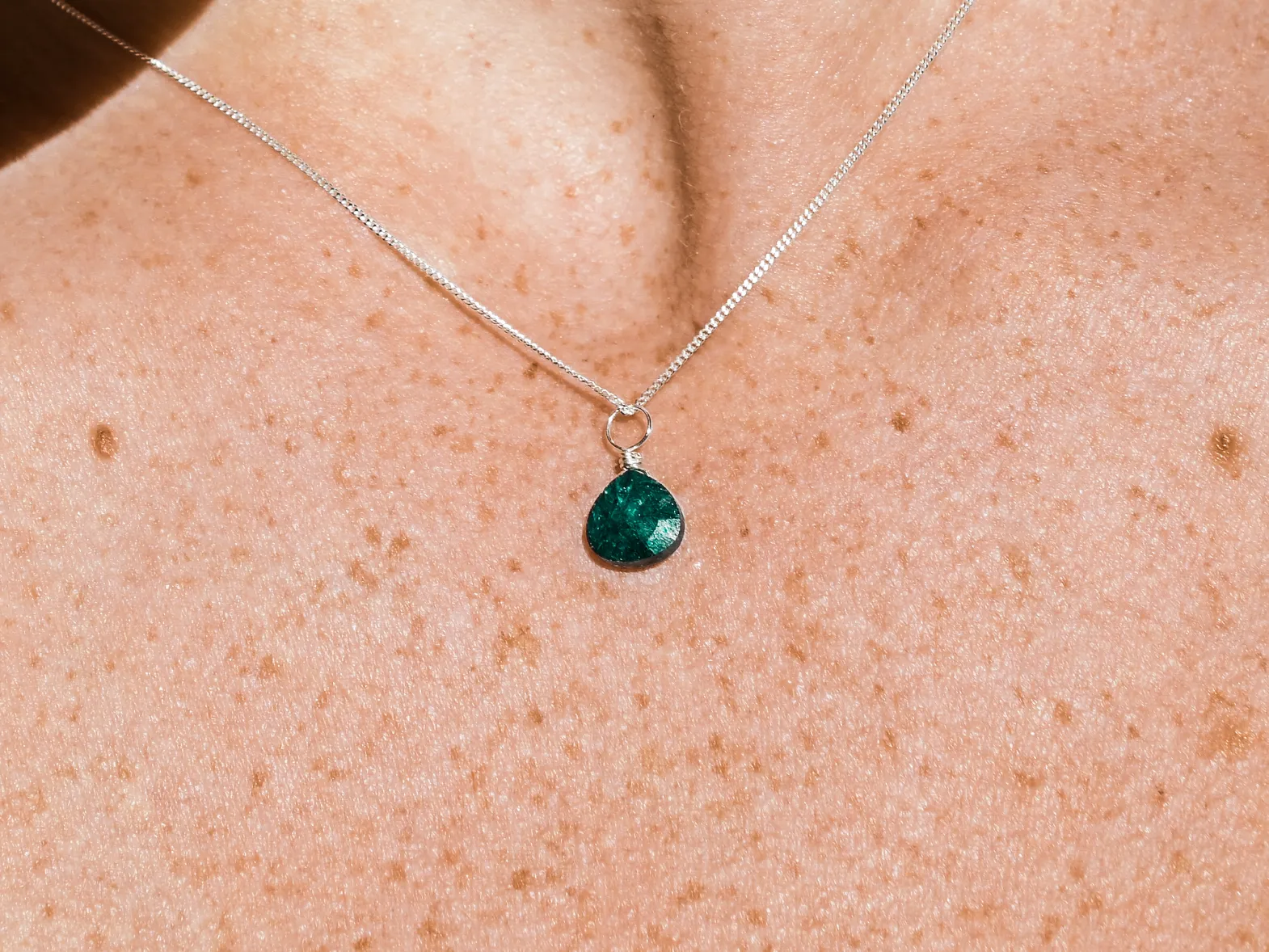 Bohemian Birthstone - May - Emerald Necklace