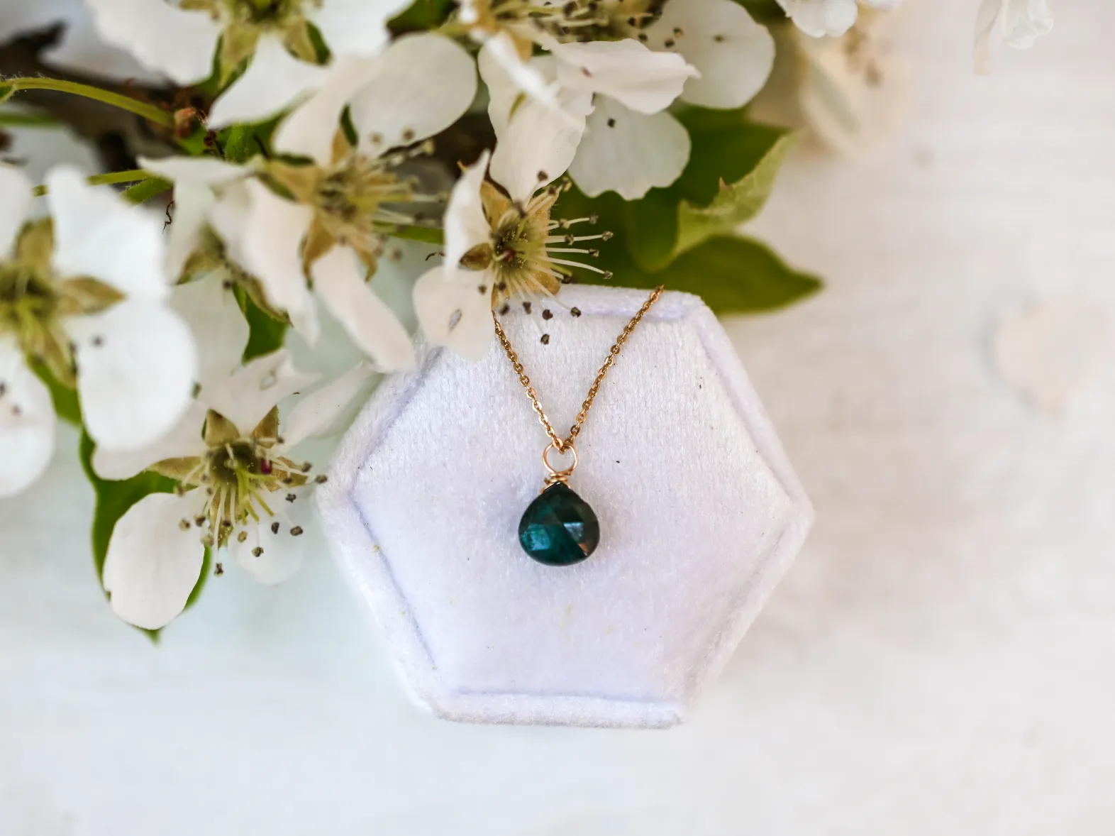 Bohemian Birthstone - May - Emerald Necklace