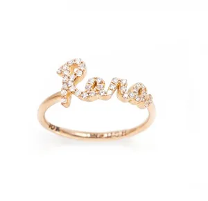 Call my name pave Diamond Name Ring