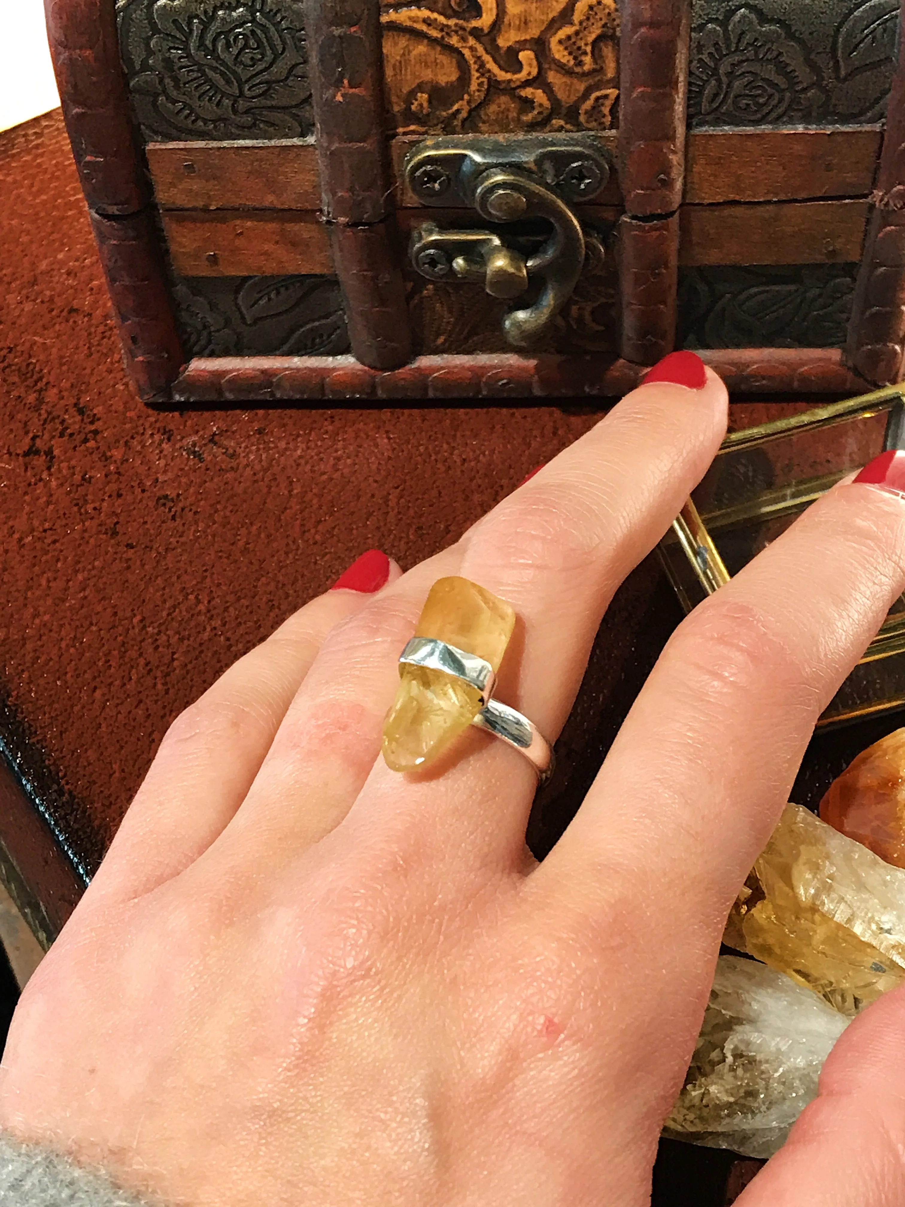 Citrine Katla Ring (US 7 & 8)