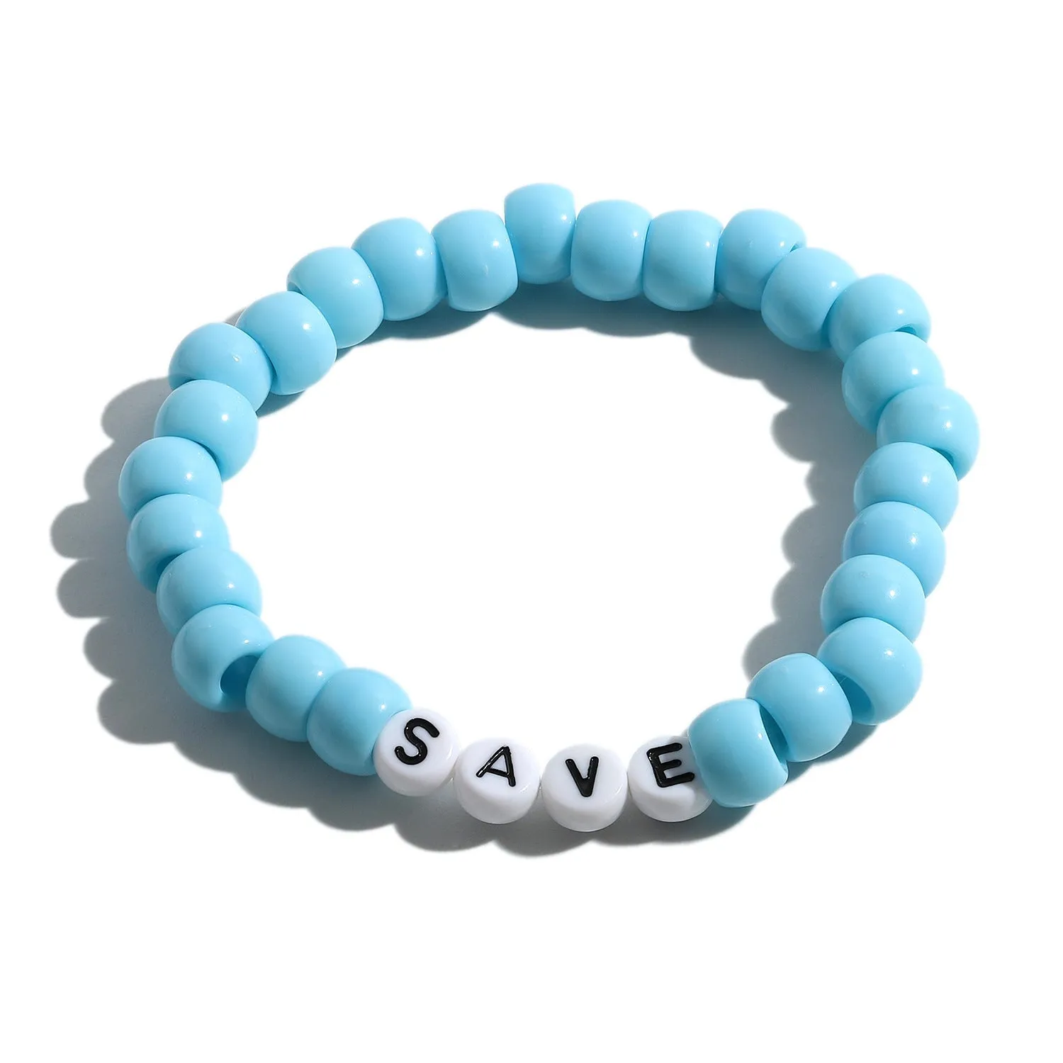 Colorful Beach Boho Ball Alphabet Bracelet