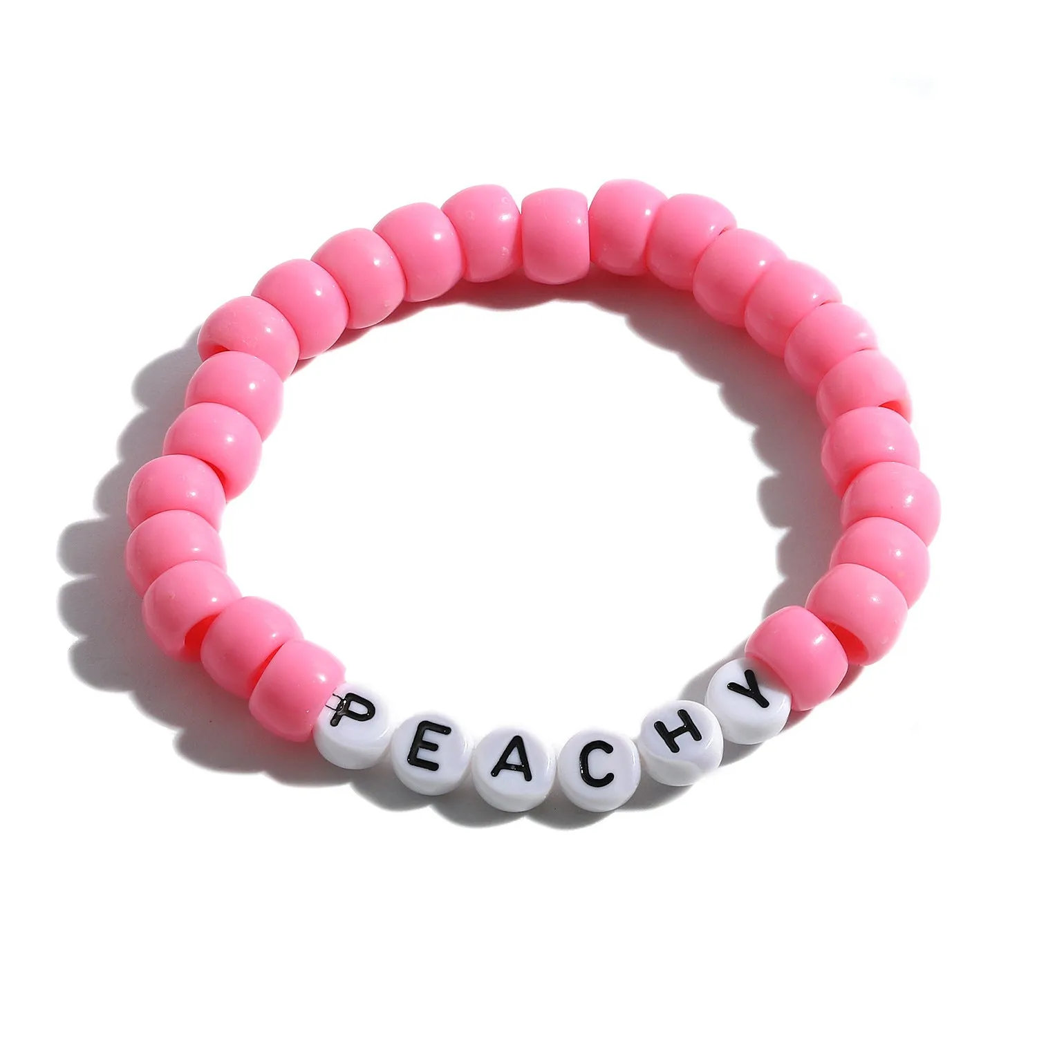 Colorful Beach Boho Ball Alphabet Bracelet