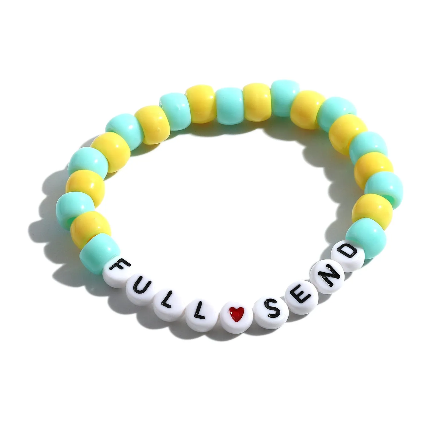 Colorful Beach Boho Ball Alphabet Bracelet