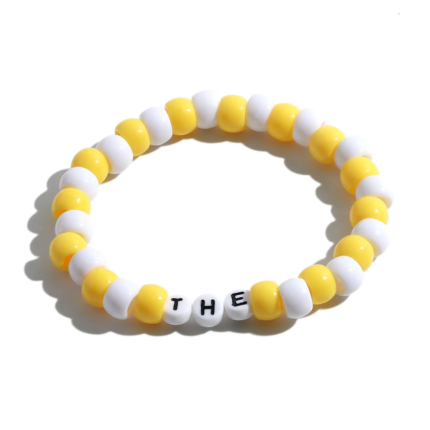 Colorful Beach Boho Ball Alphabet Bracelet