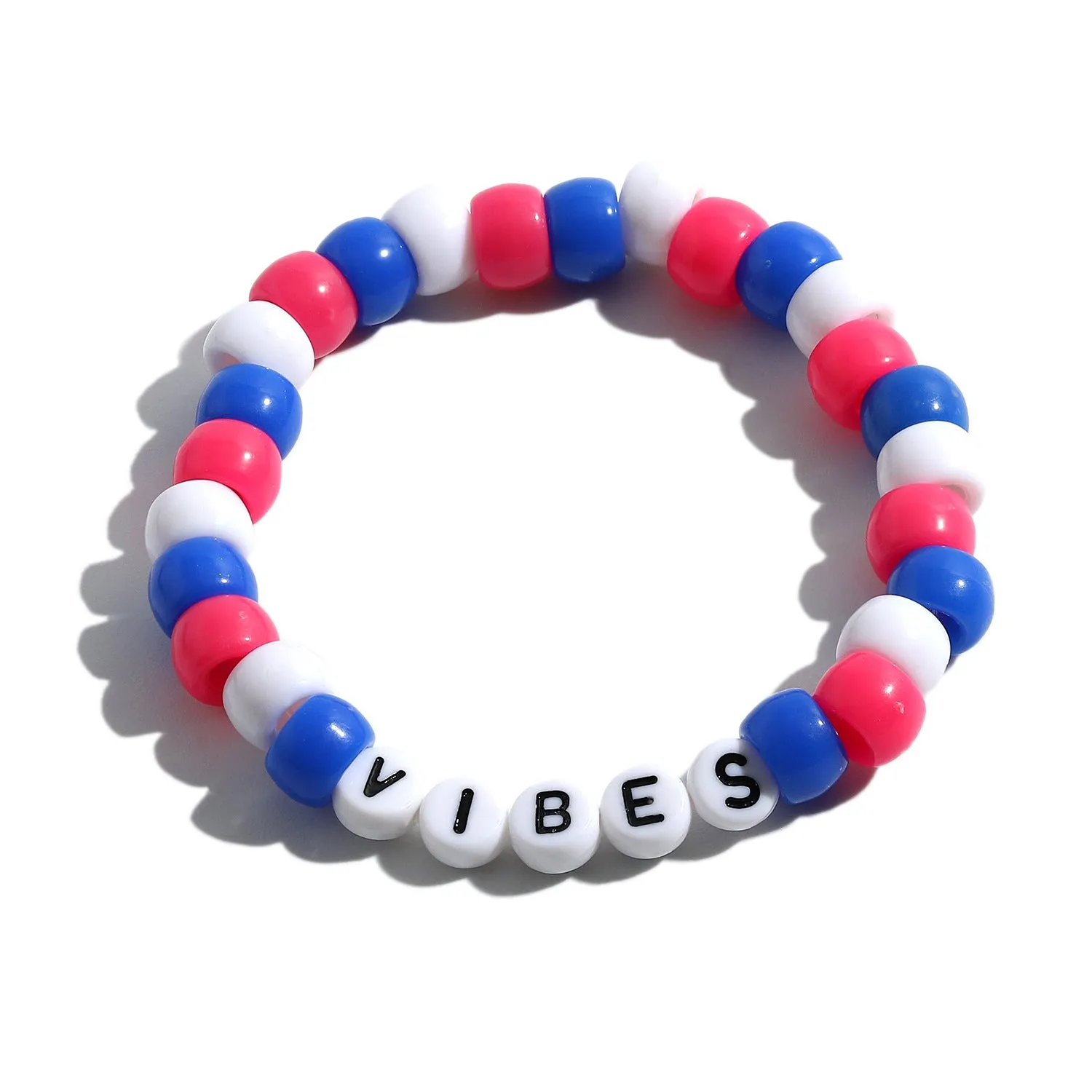 Colorful Beach Boho Ball Alphabet Bracelet