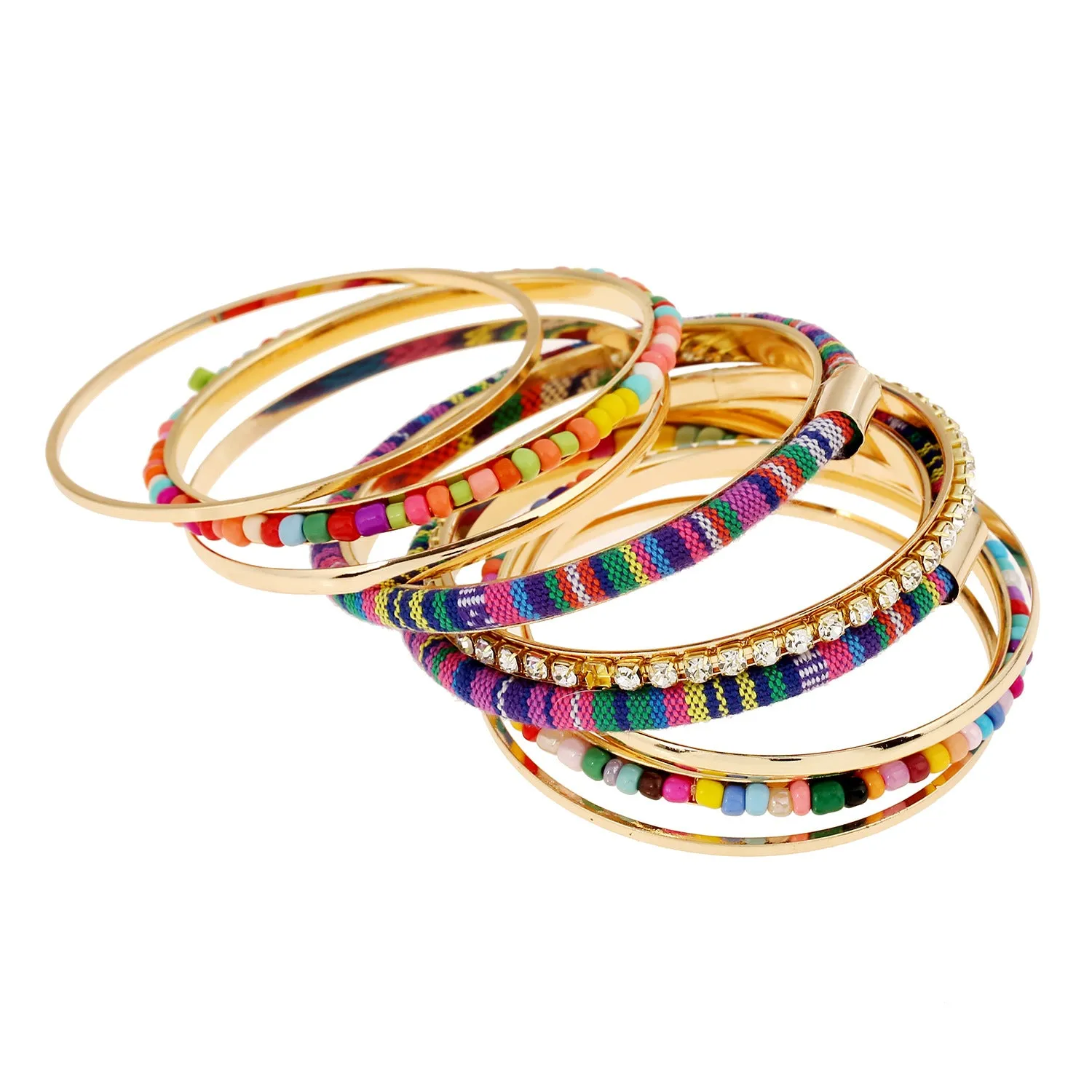 Colorful rice beads patch cloth bracelet