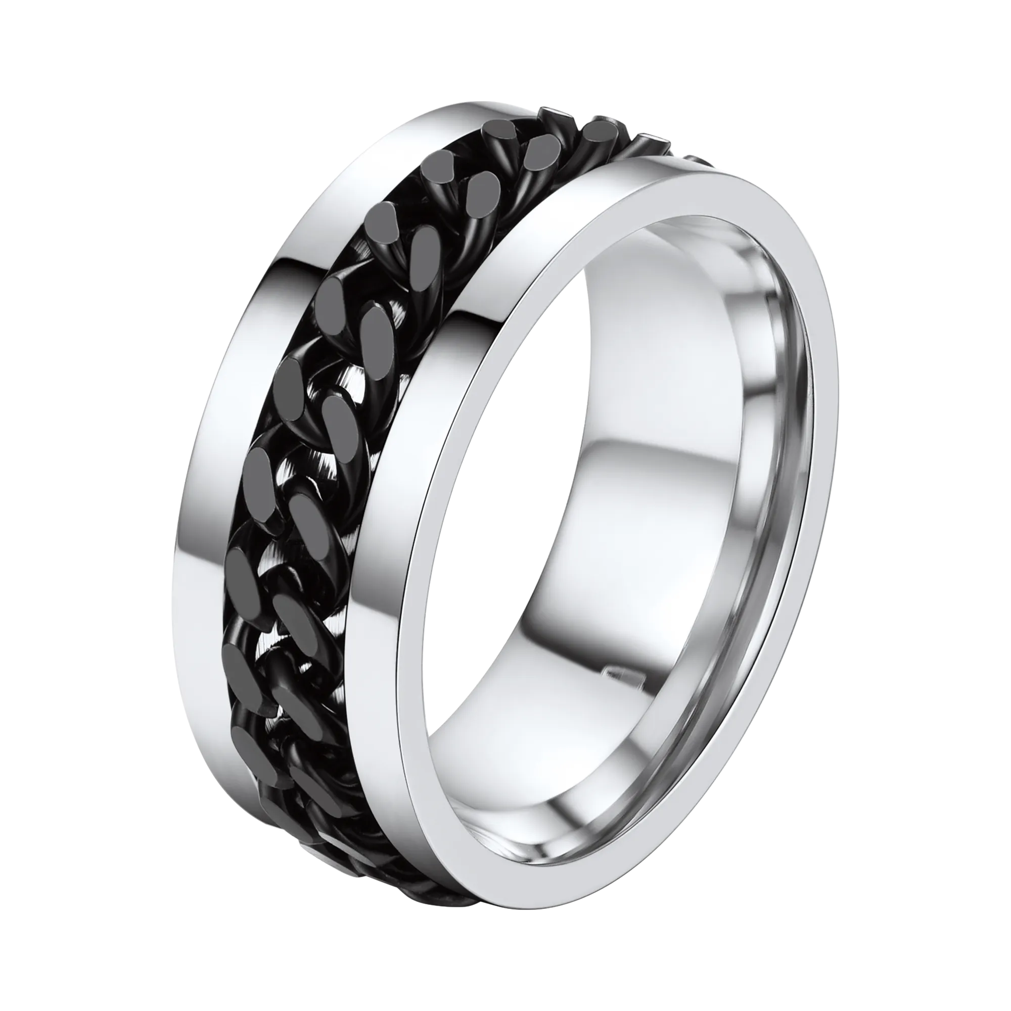 Cuban Chain Fidget Ring for Anxiety