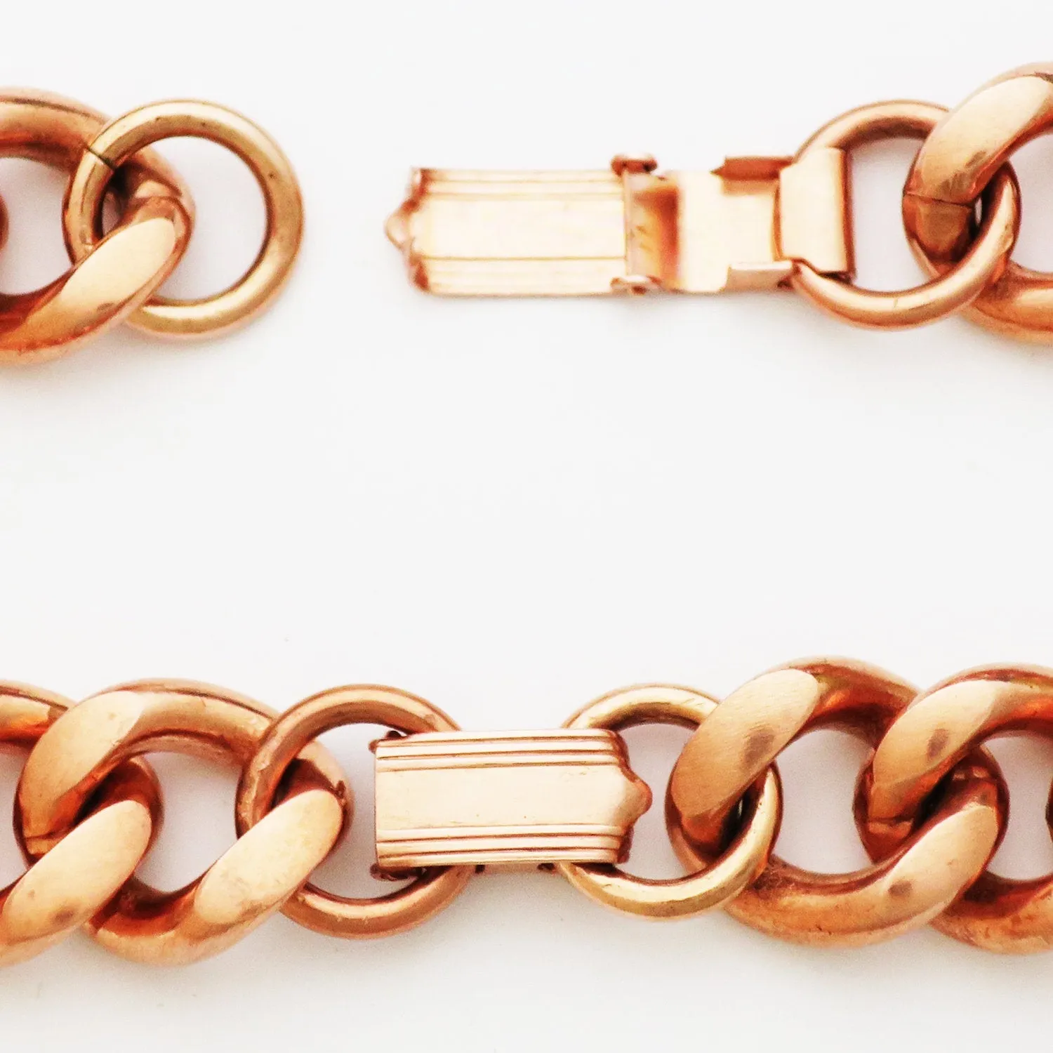 Custom Necklace Chain Cuban Curb Chain Necklace NC76M Heavy 10mm Copper Curb Chain Necklace Custom Size Chain