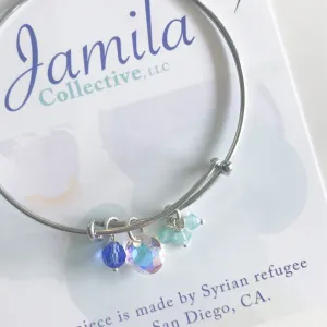 Daliya Bangle Bracelet - Cool Tones
