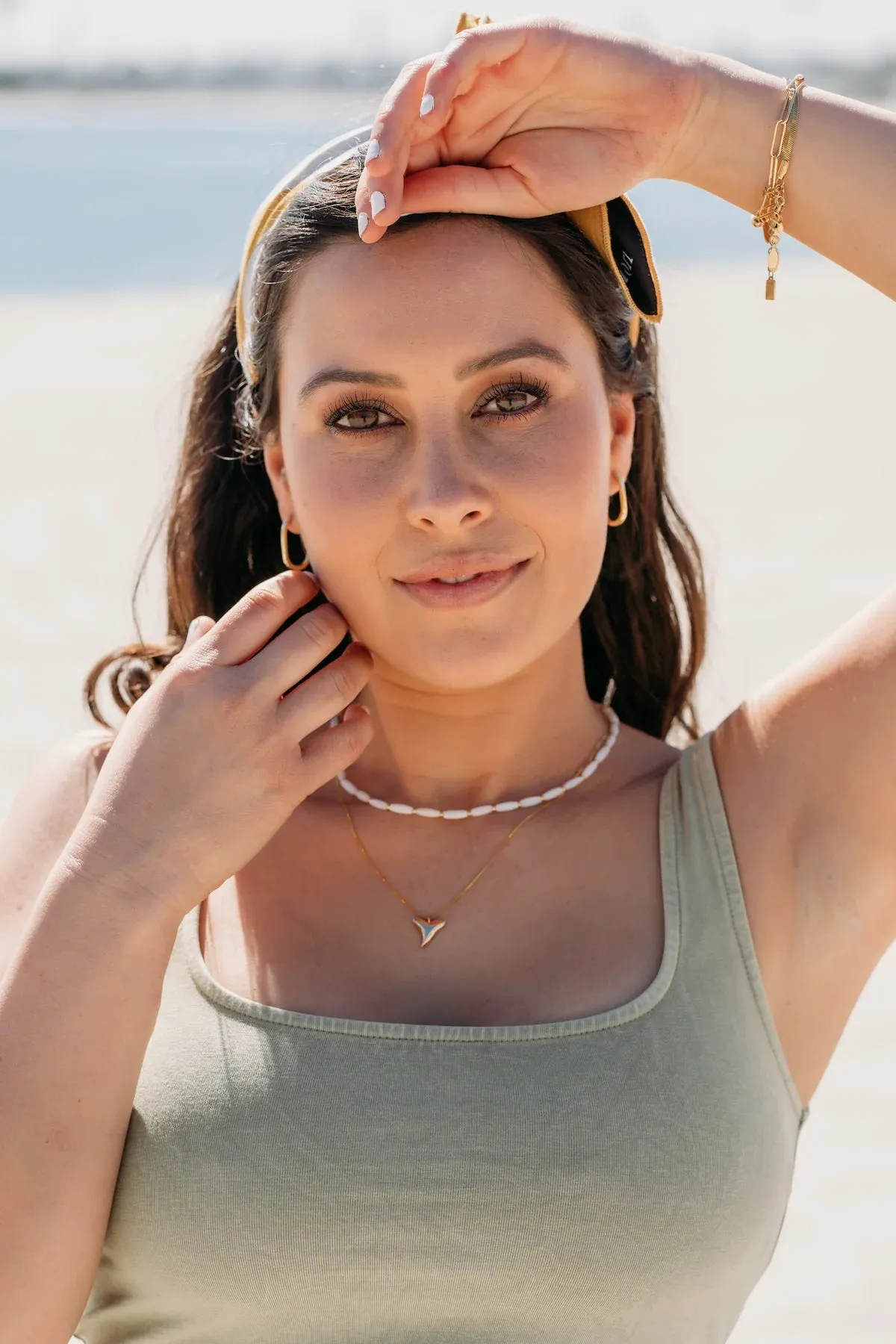 Deco Hoops Earrings Gold~ Salty Pendants by Salty Cali