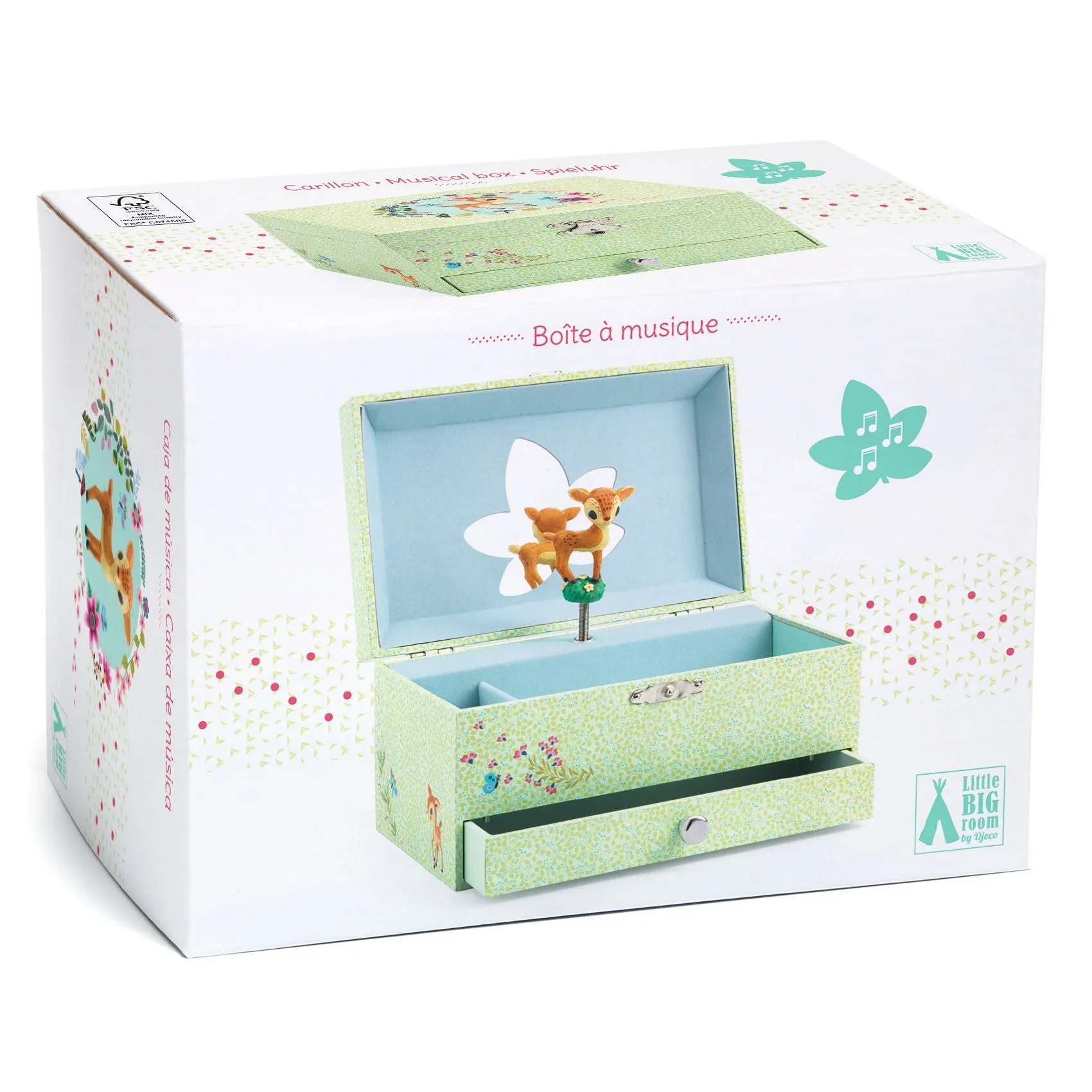 Djeco Wooden Musical Jewellery Box – The Fawn's Song