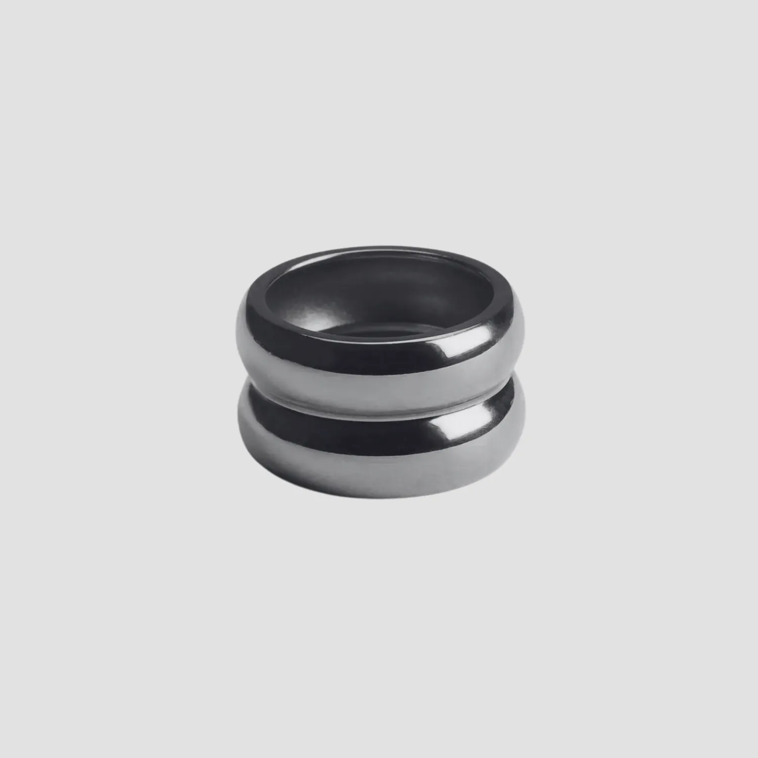 Double Dome Stainless Steel Ring