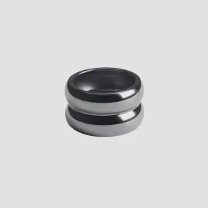 Double Dome Stainless Steel Ring