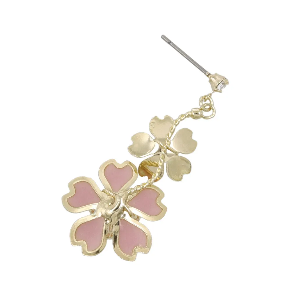 Double Sakura Drop Earrings