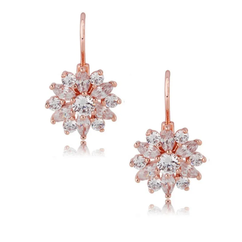 Eliza Rose Gold Crystal Earrings