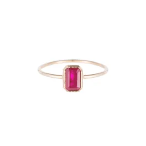 Emerald Cut Ruby Wisp Ring